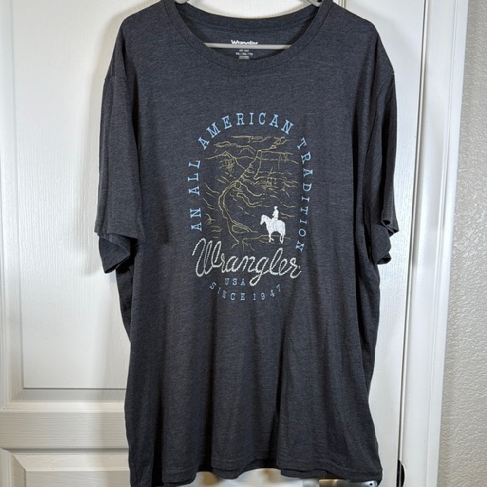 Wrangler All American Tradition Wrangler T-Shirt in Charcoal Heather Size XXL